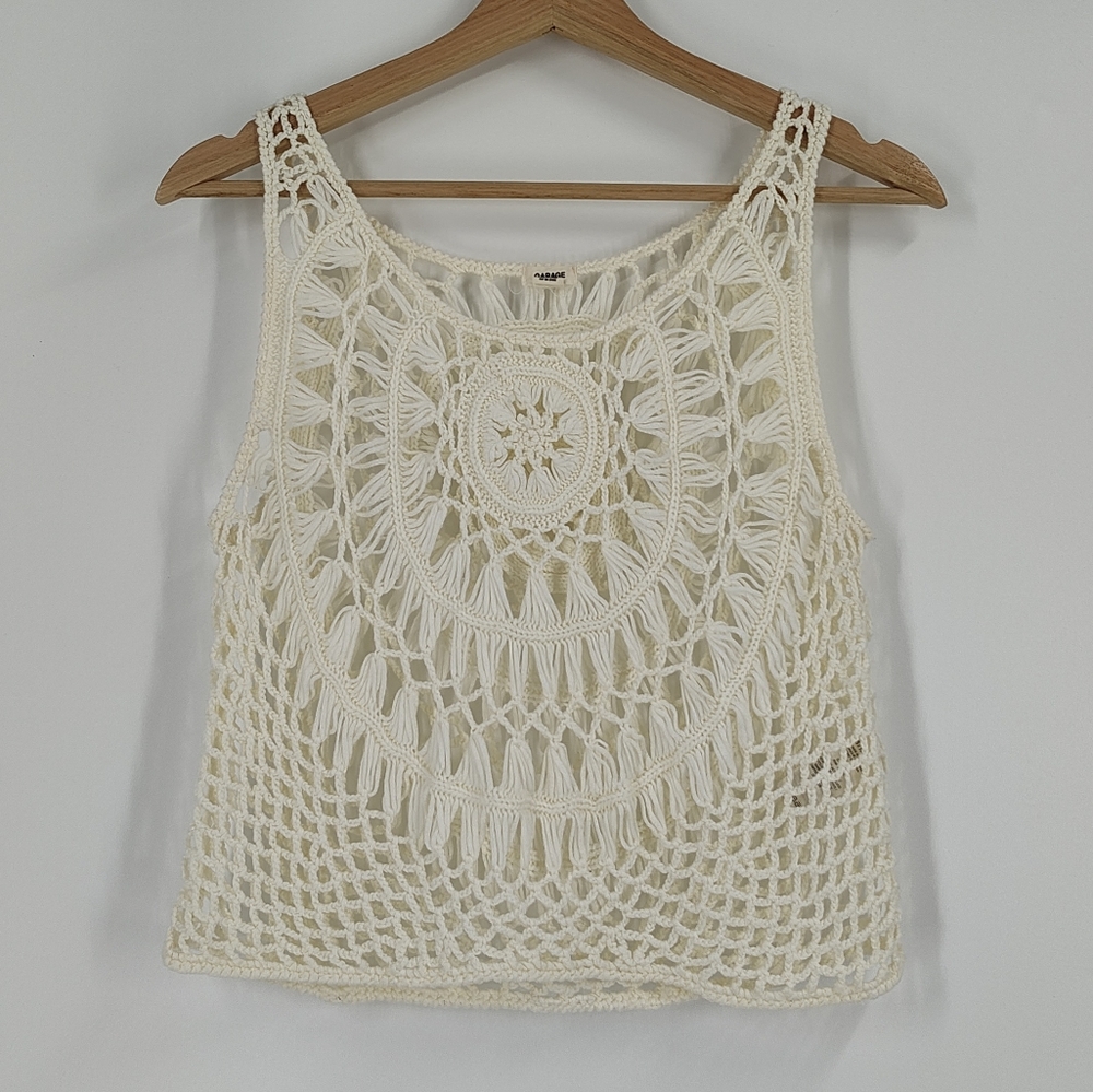 Garage | crochet knit top